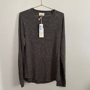 Men’s S Civil Society Heather Dark Charcoal Hacchi Long Sleeve Tee NWT